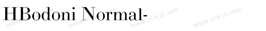 HBodoni Normal字体转换